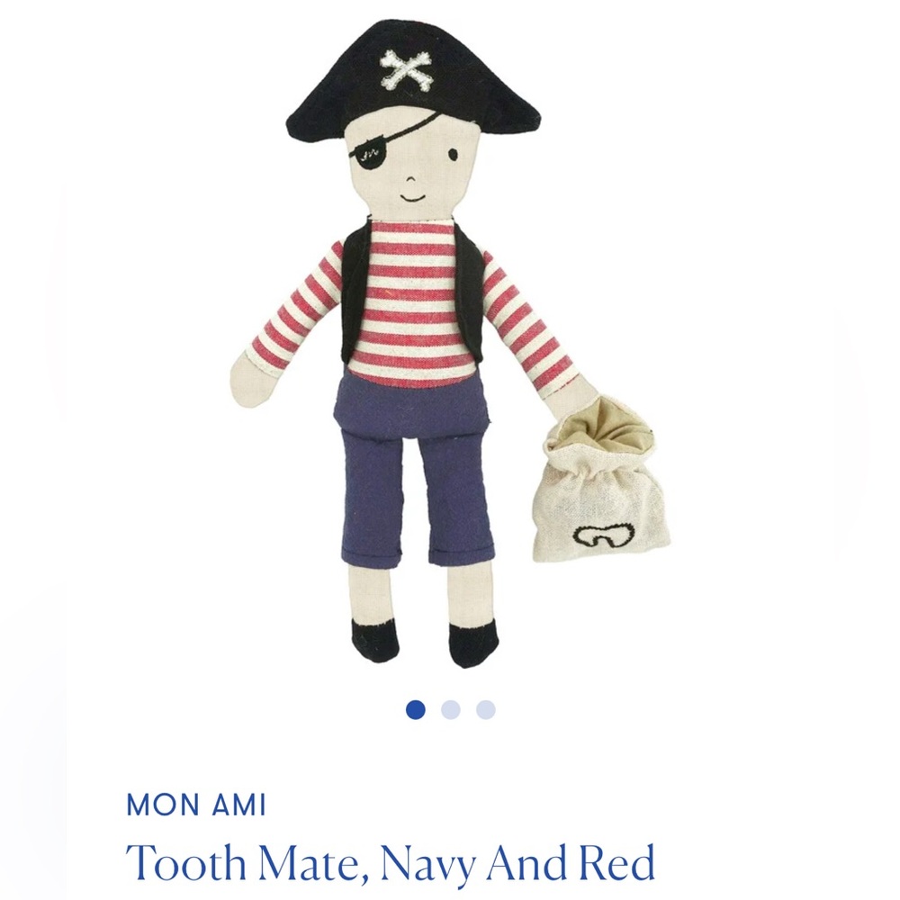 Mon Ami tooth pirate stuffed doll NWT